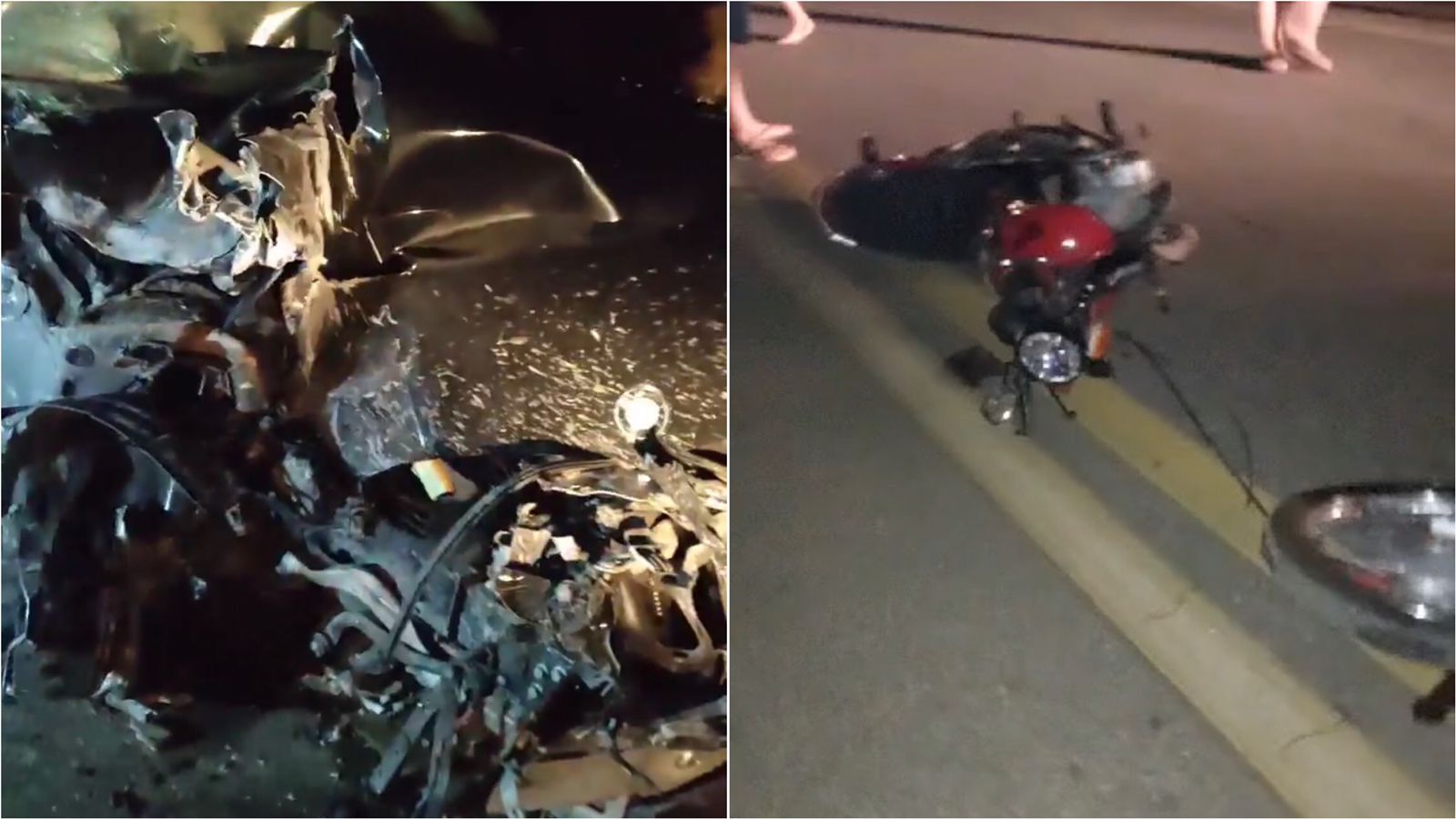 Grave colisão entre carro e moto é registrada na noite desta sexta-feira (07), no bairro Noé Trajano, em Patos; veja vídeo