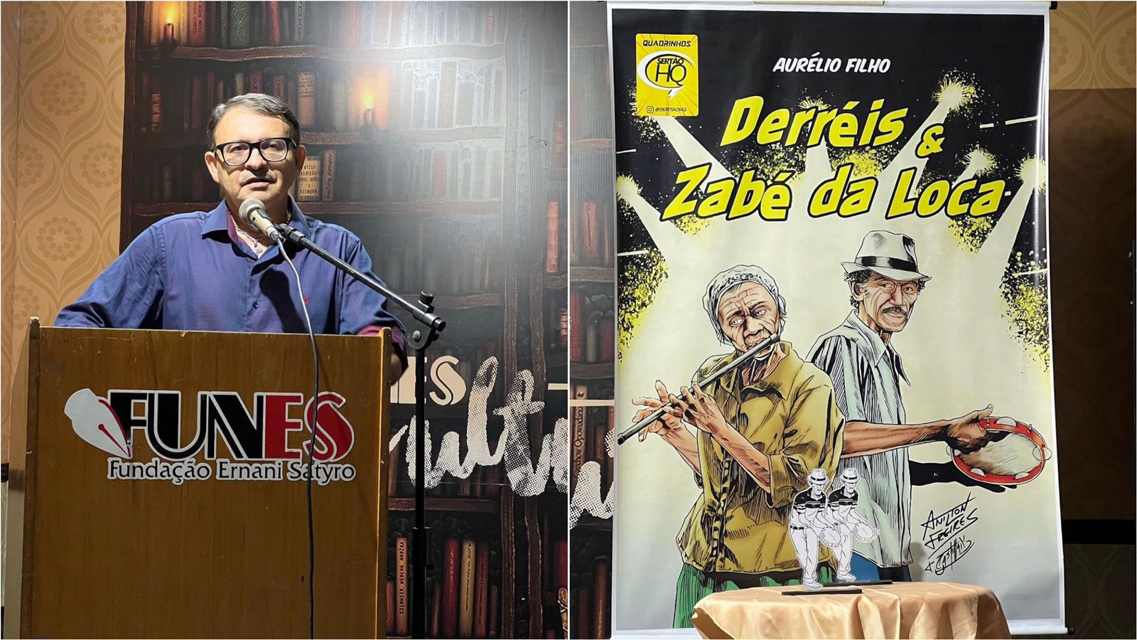 Lançamento da nova HQ de Aurélio Filho homenageia artistas da cultura popular paraibana