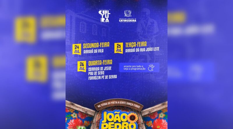 Prefeitura de Catingueira divulga programação da Semana Cultural