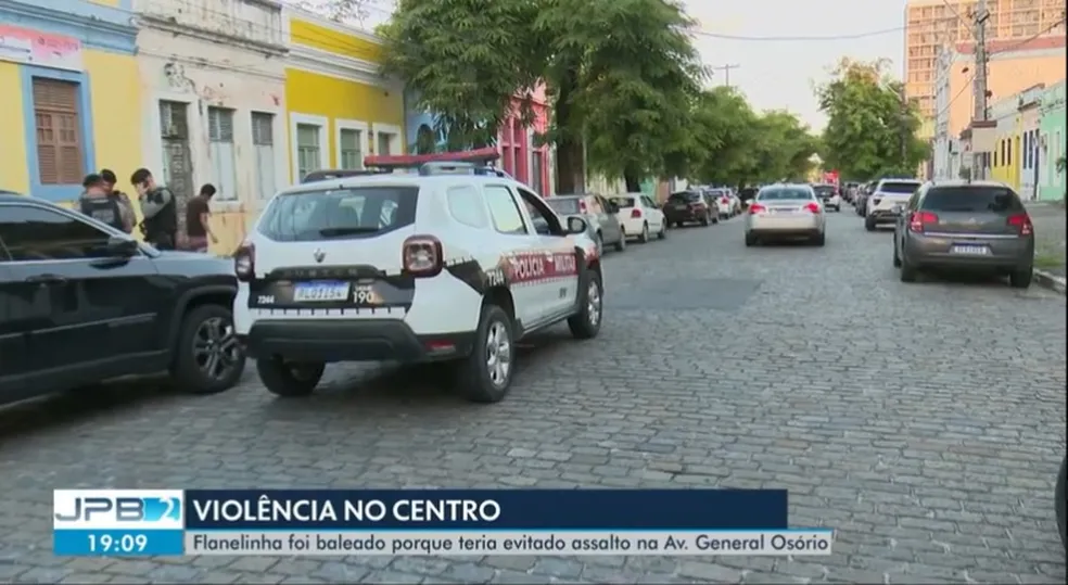Flanelinha é baleado após impedir furto de carro em João Pessoa, diz polícia
