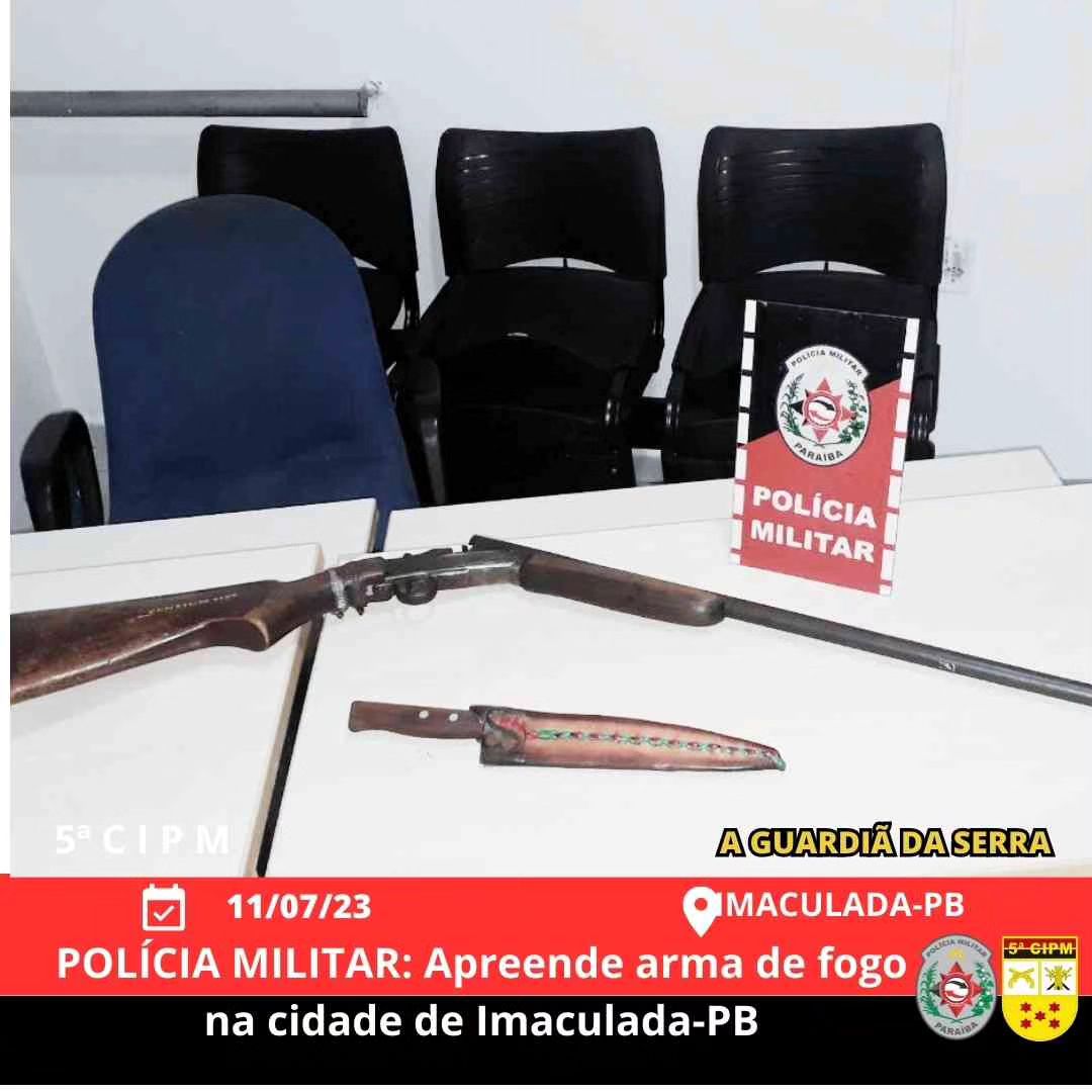 Polícia Militar apreende arma de fogo em Imaculada-PB