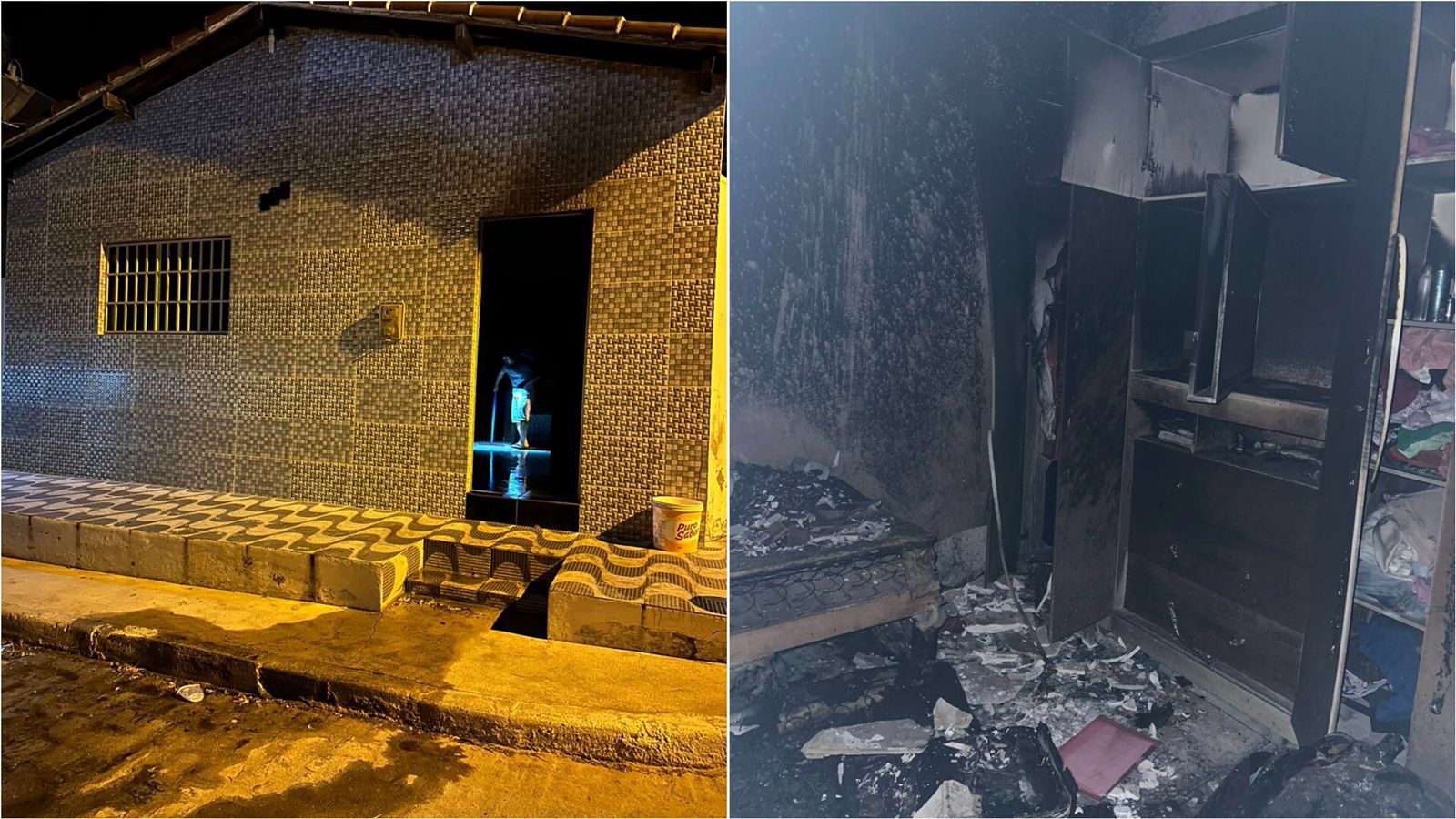 Incêndio atinge imóvel na noite desta sexta-feira (14), em São Mamede