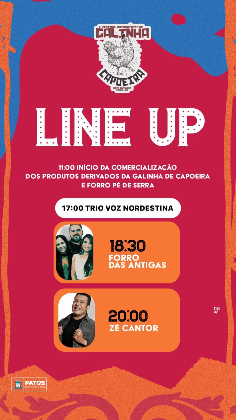 Show de Zé Cantor promete movimentar I Festival Gastronômico da Galinha de Capoeira que acontece neste domingo (16), em Santa Gertrudes; confira os preparativos