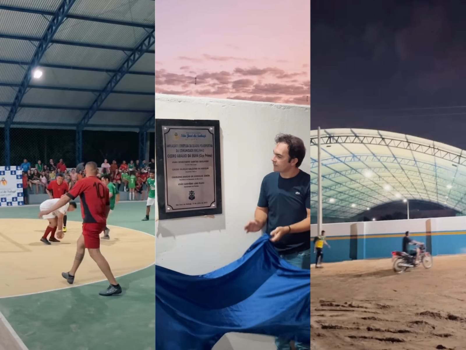 Prefeito de São José do Sabugi entrega nova quadra esportiva em Brejinho, após reforma completa