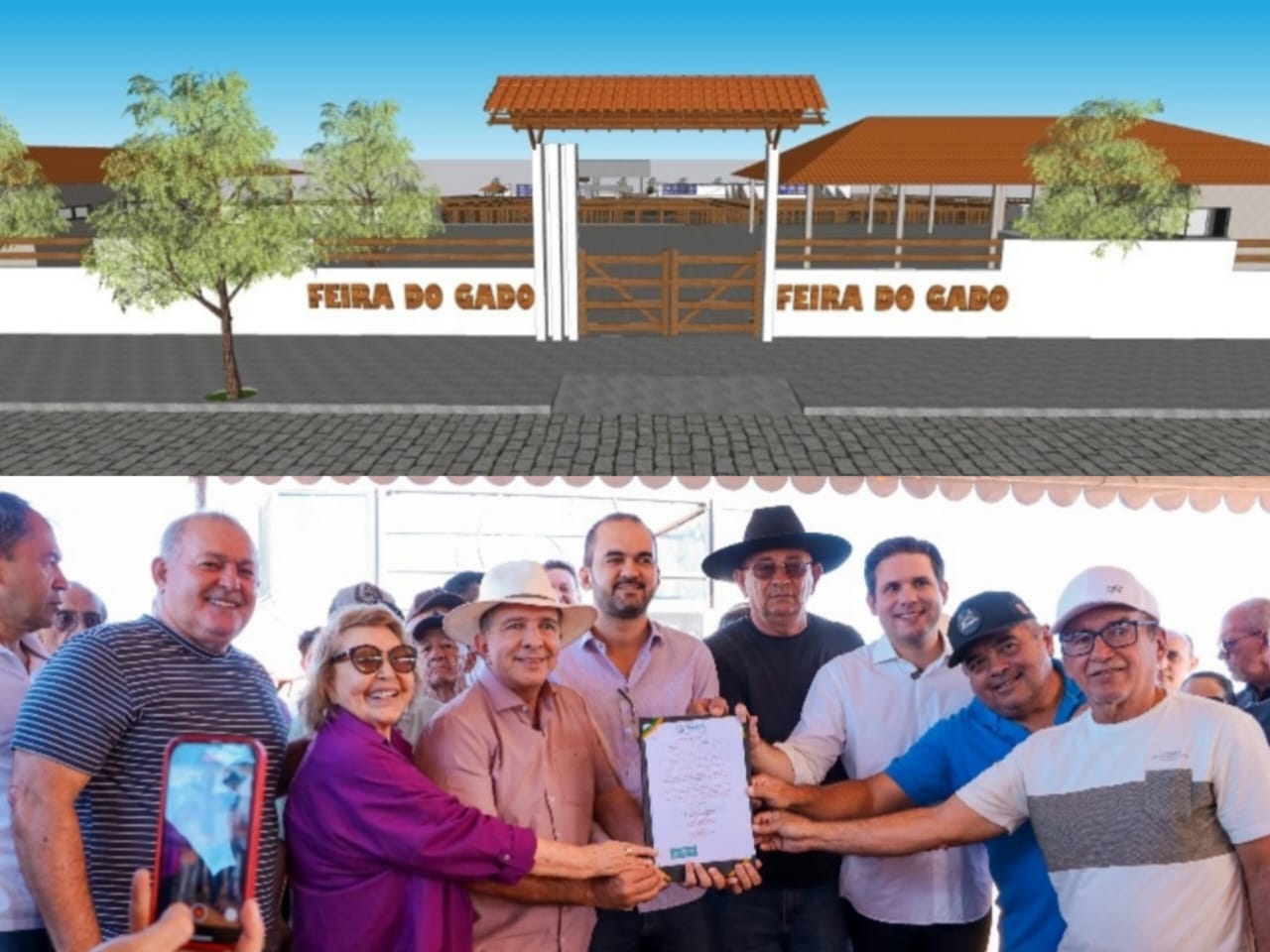 Prefeito de Patos assina ordem de serviço para a construção do Centro de Comercialização de Animais e Produtos Agropecuários