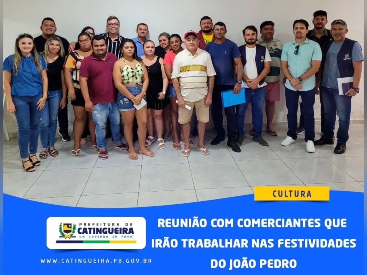 Sec. de Cultura e de Saúde promovem reunião com comerciantes de Catingueira para alinhar medidas de segurança nas festividades do João Pedro