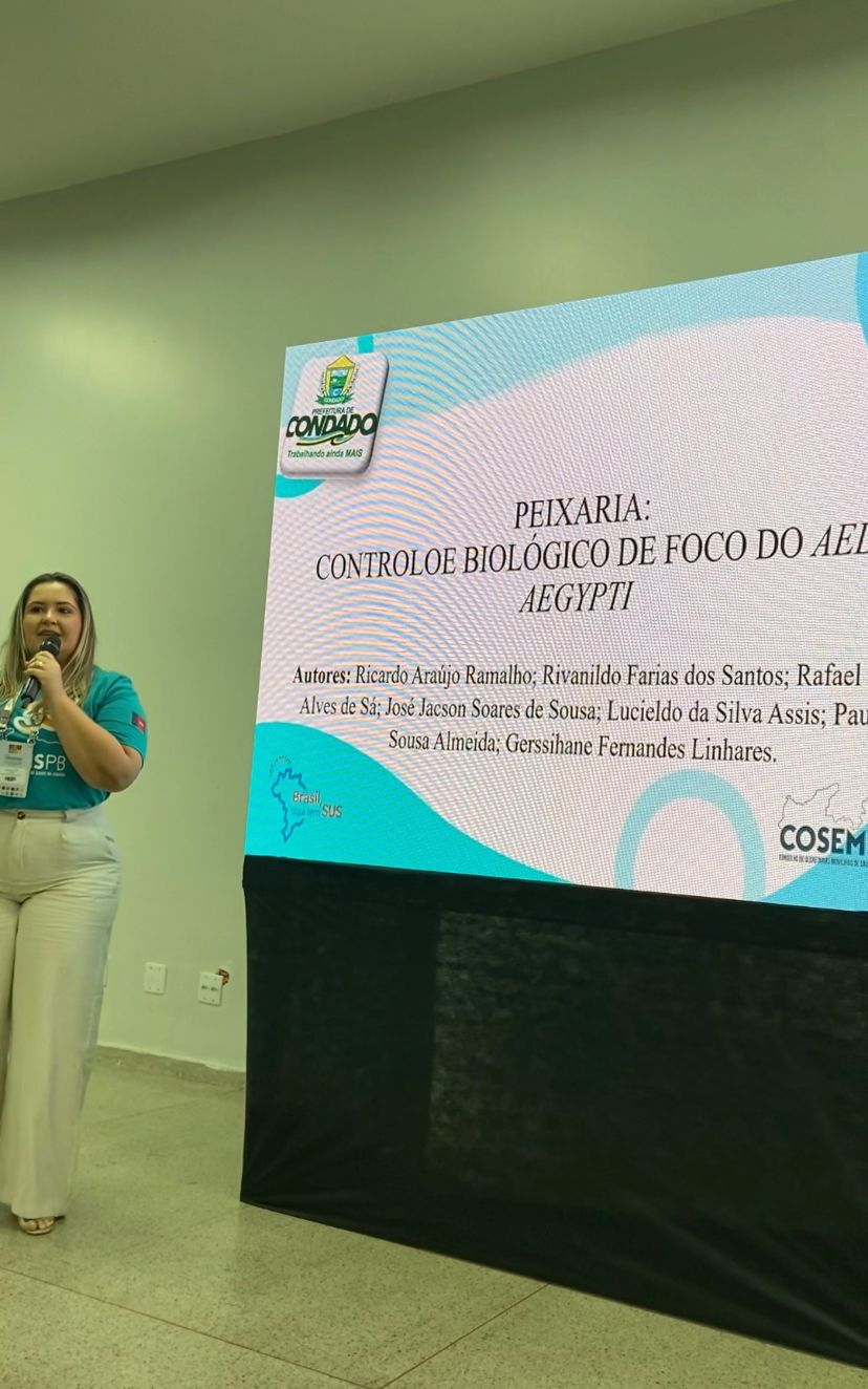 Experiência exitosa executada pelos Agentes de Combate às Endemias de Condado, é apresentada pela secretária de saúde no XXXVII Congresso Nacional do CONASEMS, em Goiânia-GO