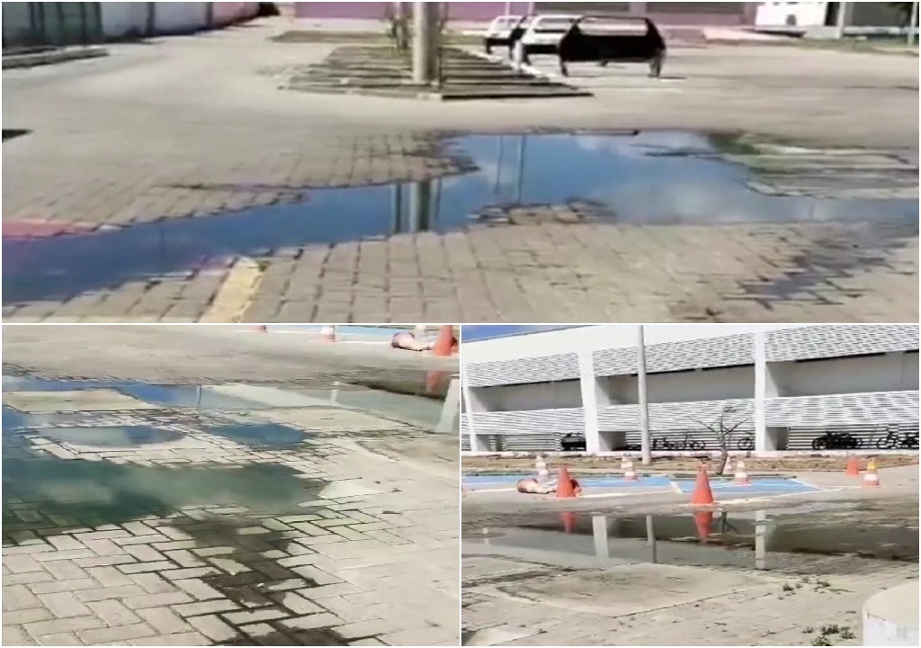 Mãe de aluna denuncia esgoto a céu aberto em escola da Rede Estadual de Ensino, em Patos; Diretor se pronuncia e diz que engenheiros já estão resolvendo a situação