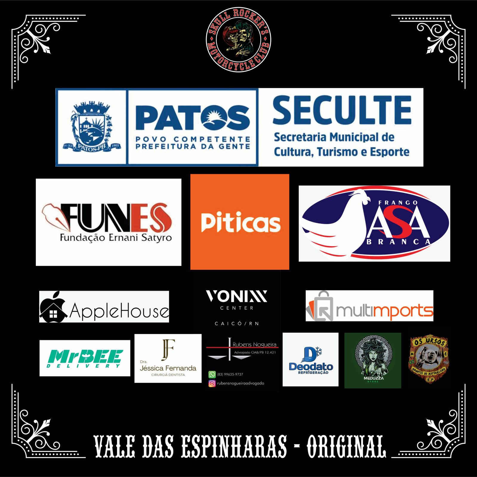 Skull Rocker’s Motorcycle Club comemora aniversário de 08 anos neste sábado (22), em Patos