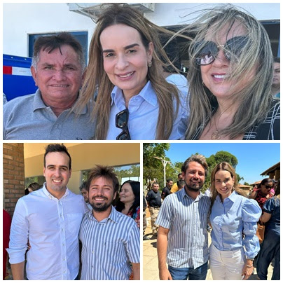 Prefeito e Vice-prefeito de Cacimba de Areia participam de visita do governador em exercício a Patos