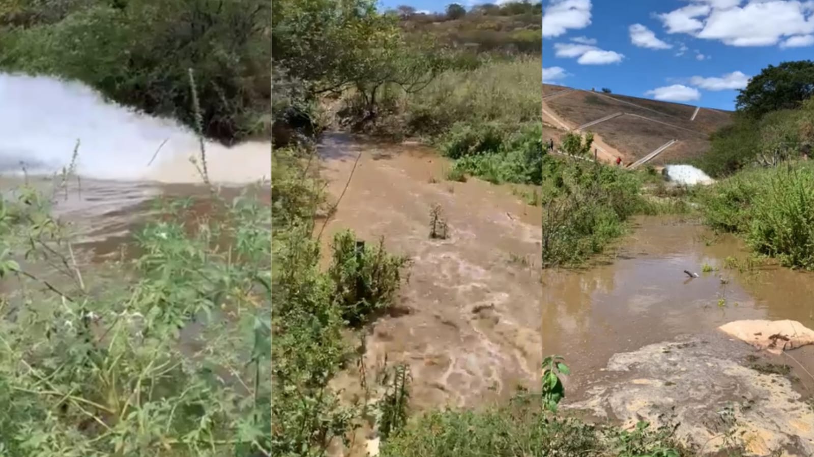 Abertura das comportas do Açude Cachoeira dos Cegos preocupa população de Catingueira. Veja