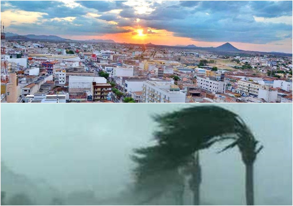 Patos e outras cidades do Sertão estão sob alerta amarelo para vendaval. Veja a lista  