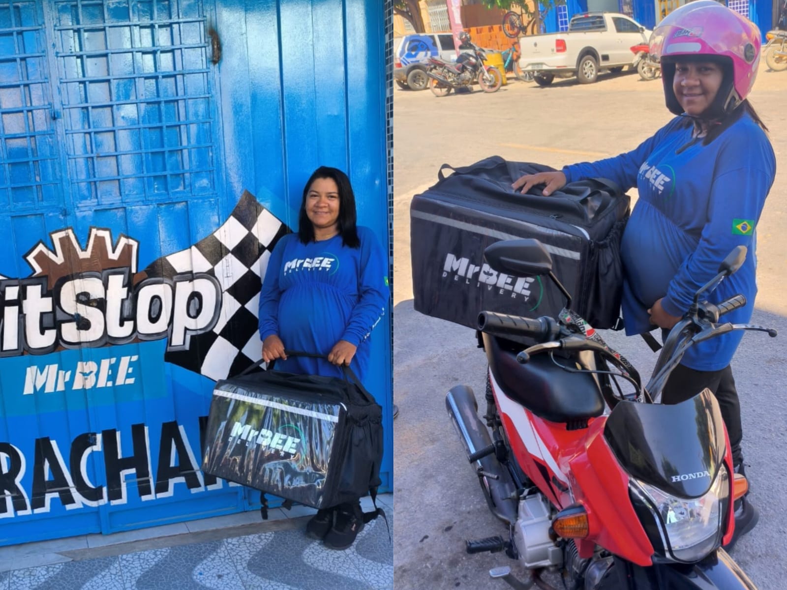 Conheça a historia de Aline: Mãe solteira e que trabalha com delivery na cidade de Patos