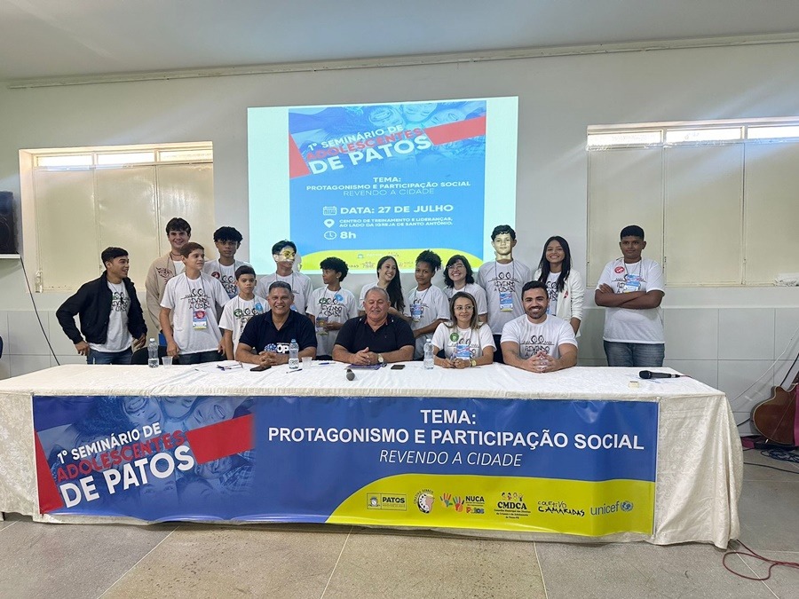 Protagonismo juvenil: adolescentes patoenses participam de seminário para a construção e o fortalecimento de políticas públicas