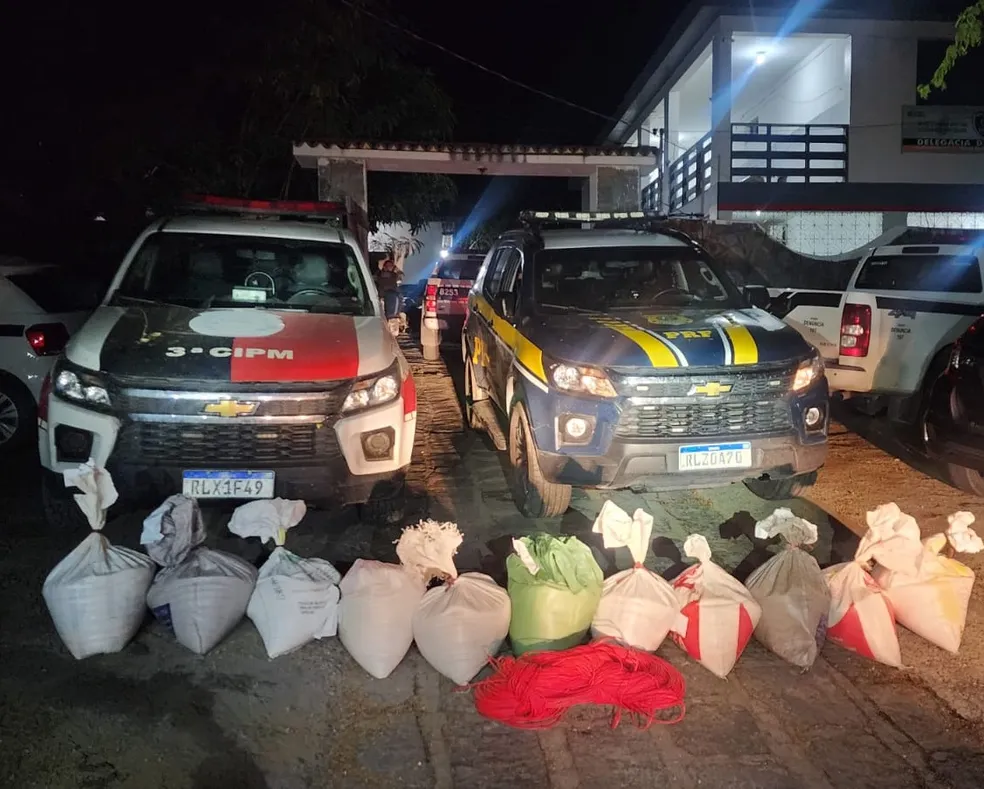 PM e PRF prendem na Paraíba, homem com mais de 200kg de explosivos que teriam sido desviados de obra da Transposição do Rio São Francisco