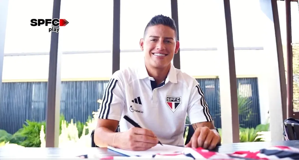 São Paulo anuncia a contratação do meia James Rodríguez, ex-Real Madrid