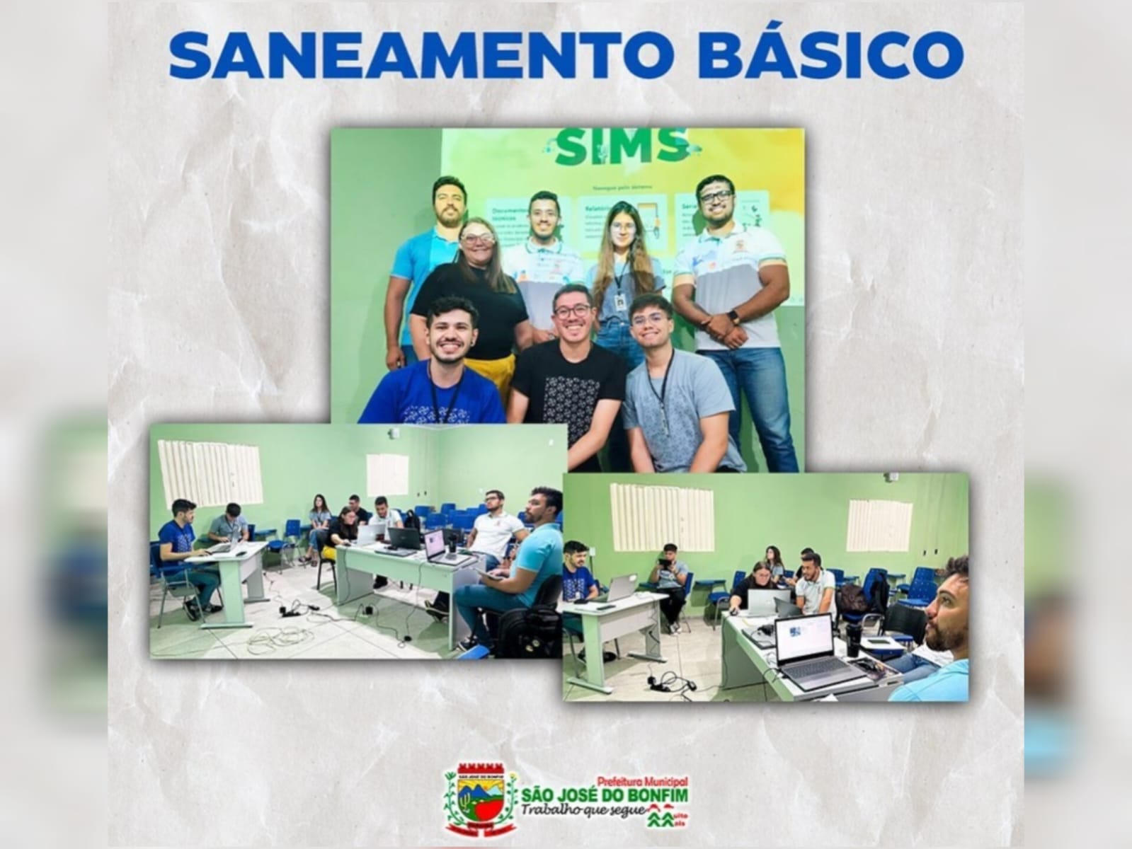 Prefeitura de São José do Bonfim capacita equipe técnica para uso integrado do SIMS e QGIS em Plano de Saneamento Básico