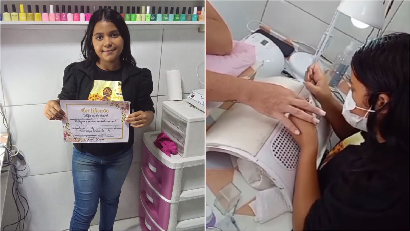 Empreendedorismo mirim: Garota patoense de apenas 12 anos se destaca no mundo das unhas e sonha em ser profissional de sucesso