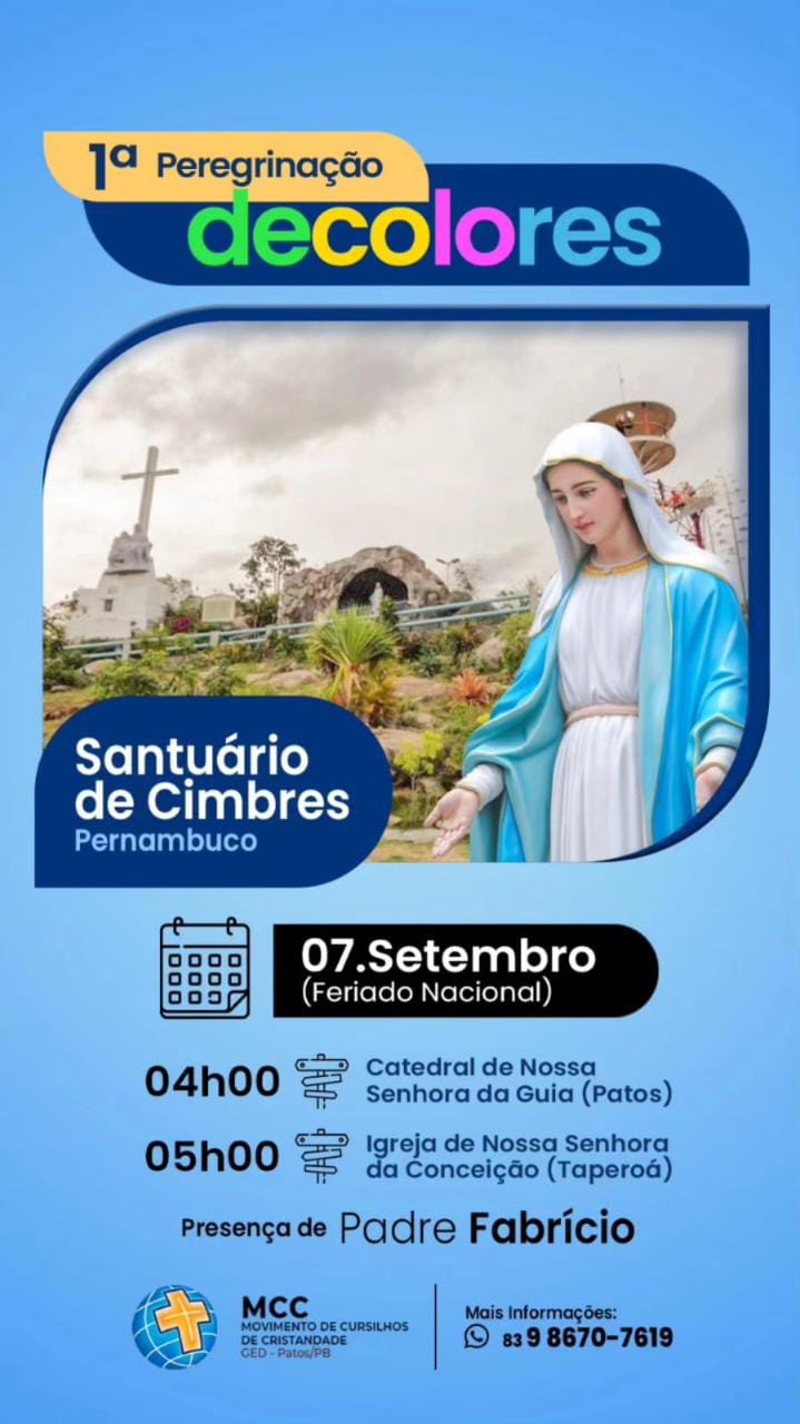 Cursilho de Cristandade realiza excursão a Cimbres-PE, com Padre Fabrício, no dia 07 de setembro
