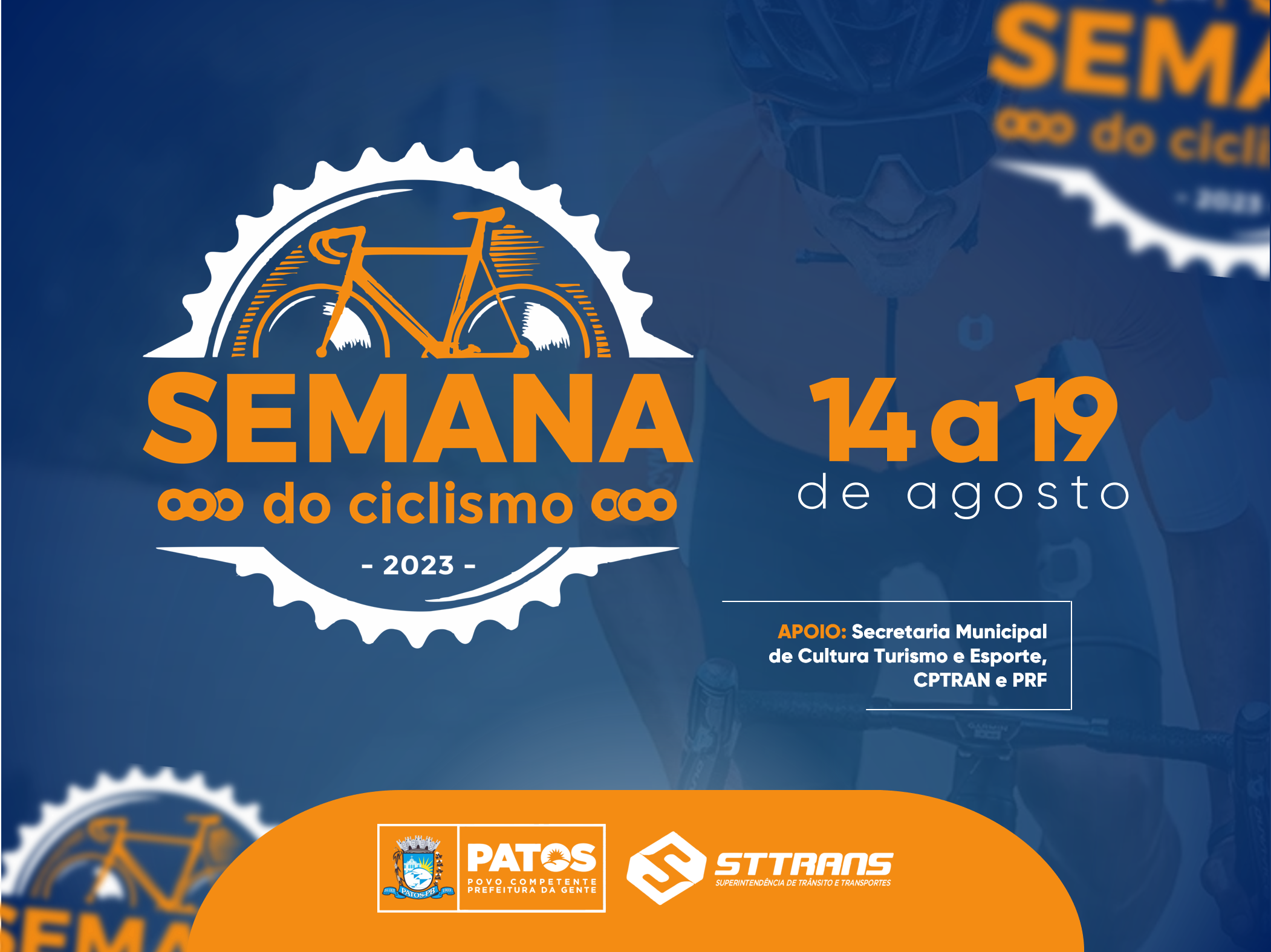 De 14 a 19 de agosto acontece em Patos a Semana Municipal do Ciclismo. Confira programação