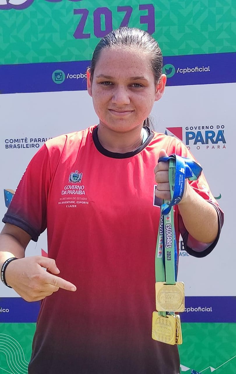 Aluna da ECI Herculano Pereira, de Quixaba, conquista três medalhas de ouro nas Paralimpíadas, em Belém, no Pará