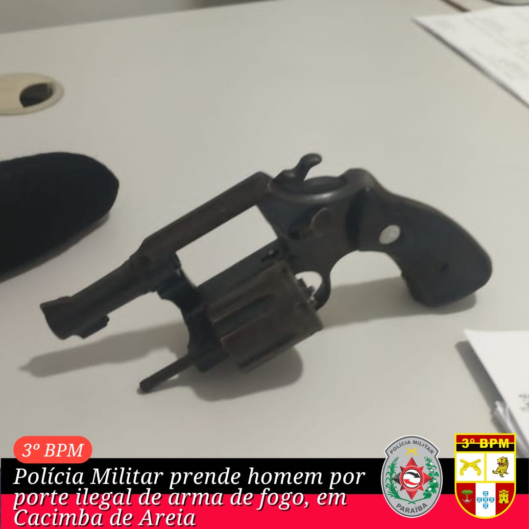 Polícia Militar prende homem por porte ilegal de arma de fogo, em Cacimba de Areia-PB