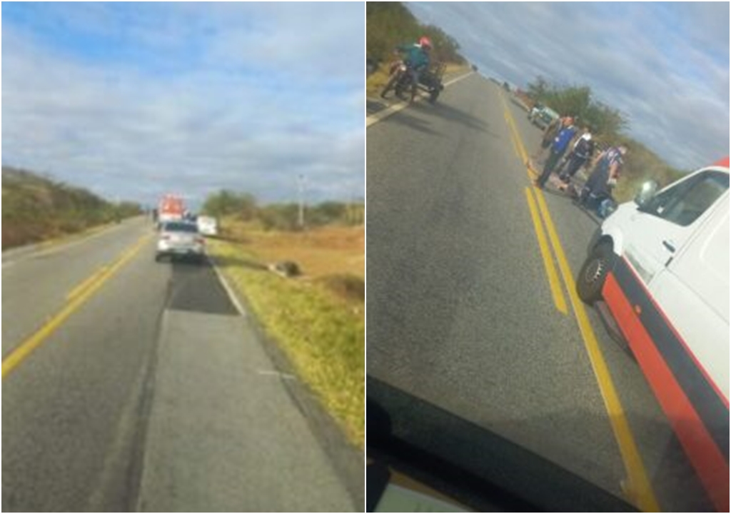 Acidente de Moto nesta quarta-feira (16) deixa agricultor em estado grave no Vale do Piancó