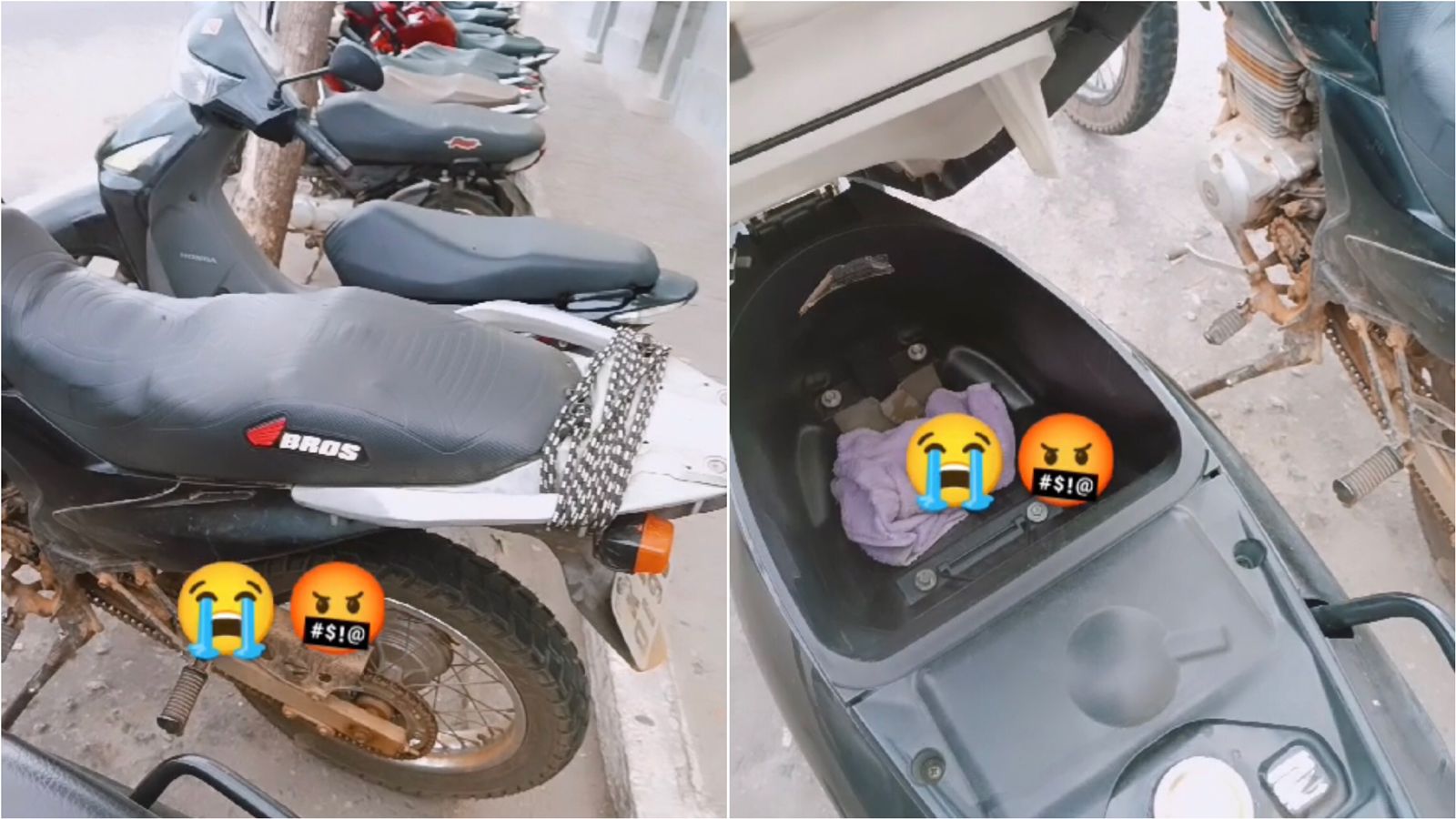 Mulher diz que teve pertences furtados de motocicleta estacionada no Centro de Patos, em plena luz do dia; veja vídeo