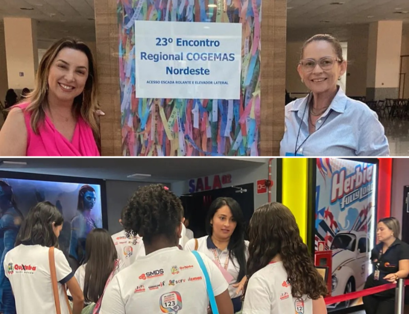 SMDS: Pasta participa de encontro regional do CONGEMAS; usuários do SCFV de Quixaba têm ‘Dia de Cinema’