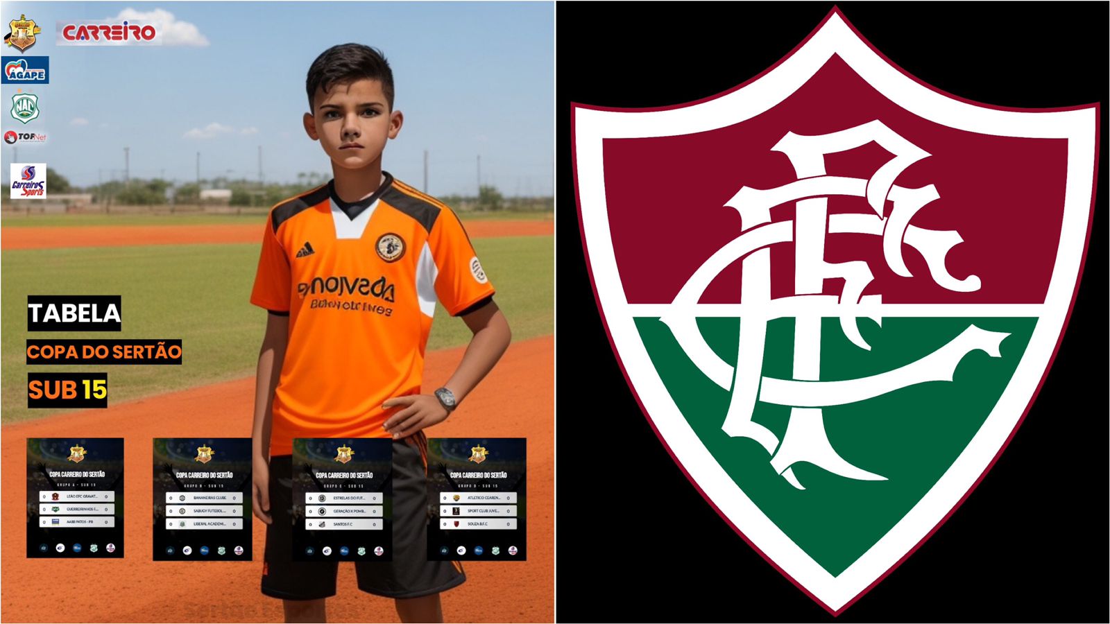 Representante do Fluminense estará acompanhando a Copa Carreiro do Sertão Sub-15, que será realizada na cidade de Patos