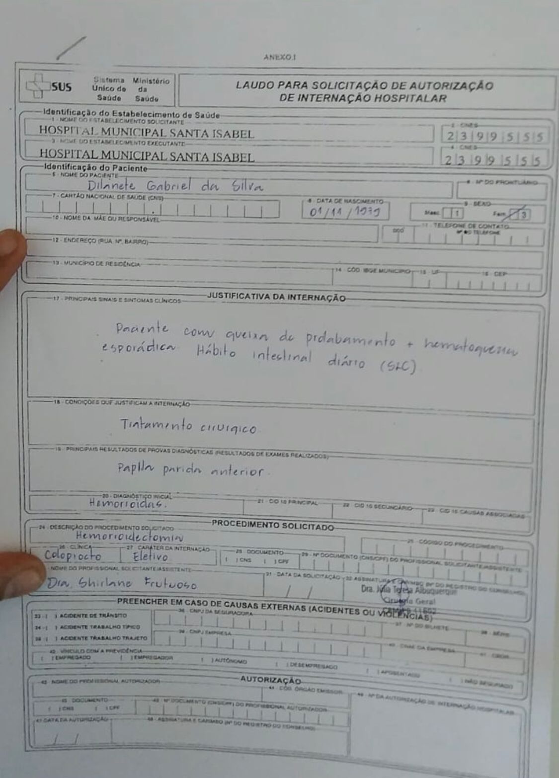 Paciente de Patos reclama que está aguardando há meses por cirurgia no Hospital Santa Isabel, em João Pessoa