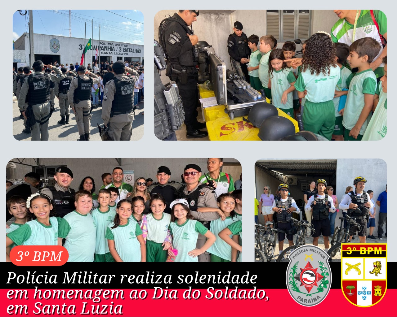 Polícia Militar realiza solenidade alusiva ao Dia do Soldado, em Santa Luzia-PB