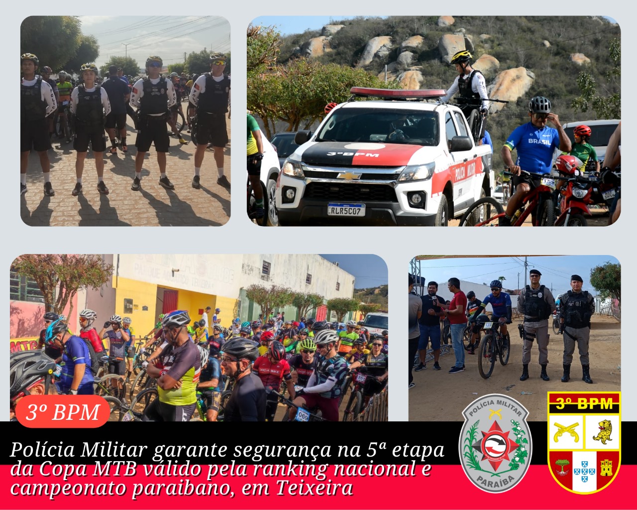 Polícia Militar garante segurança durante 5ª etapa da Copa MTB “Cabra da Peste”, válido pelo ranking nacional e pelo Campeonato Paraibano de Mountain Bike