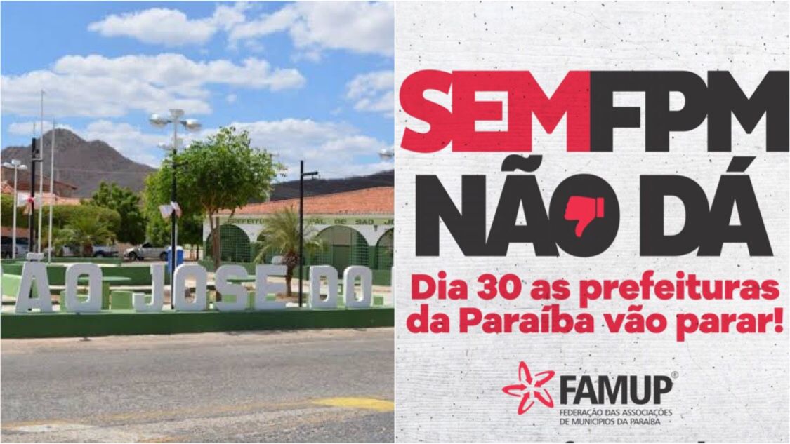 São José do Bonfim decreta paralisação nos Serviços Públicos em prol de movimentação da Famup