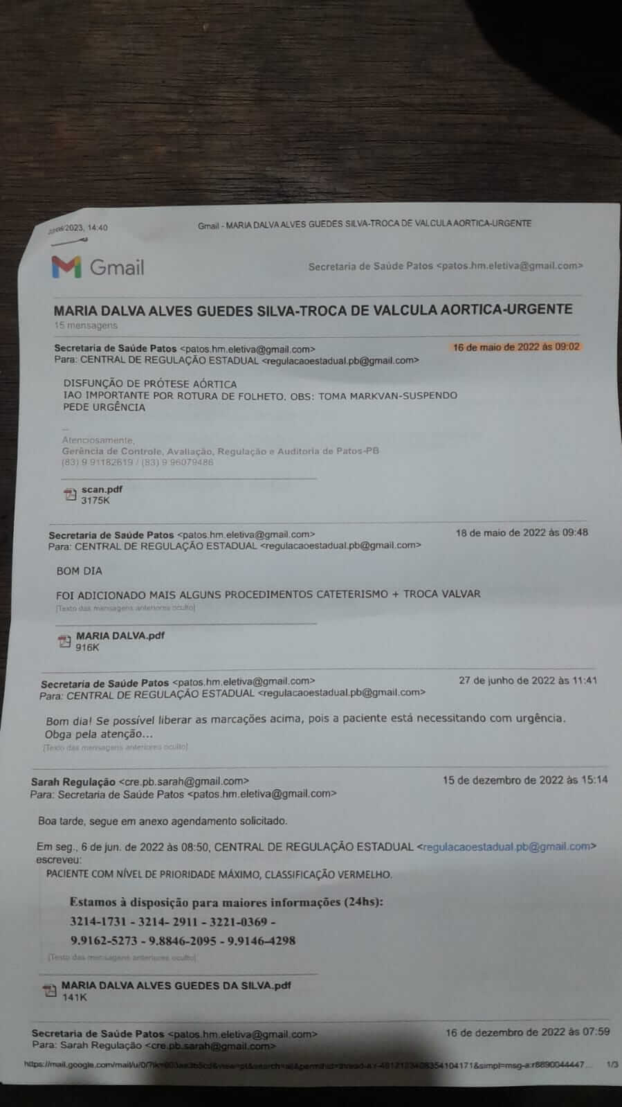 Em Patos: mulher aguarda há mais de 1 ano por cirurgia cardíaca urgente para troca de Válvula Aórtica rompida