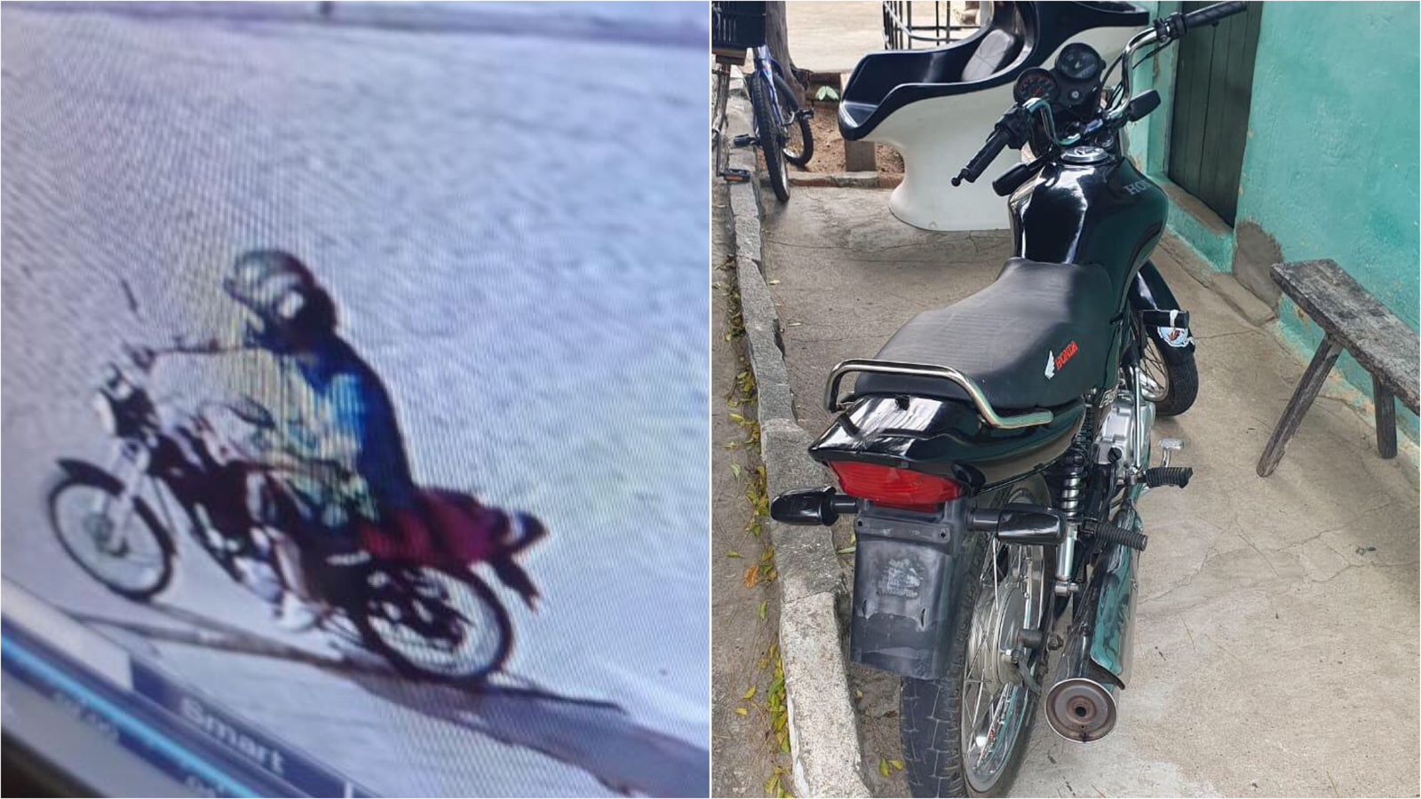 Resposta rápida: PM recupera em Santa Terezinha-PB, motocicleta que havia sido furtada na tarde de ontem (04) no bairro Bivar Olinto, em Patos