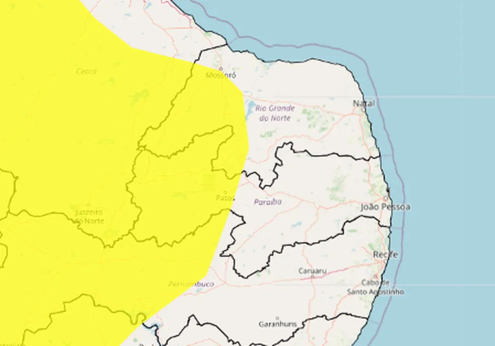 Inmet emite alerta amarelo de baixa umidade para Patos e 80 municípios da Paraíba