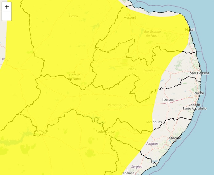 Inmet prorroga alerta de vendaval para Patos e mais de 130 municípios da Paraíba