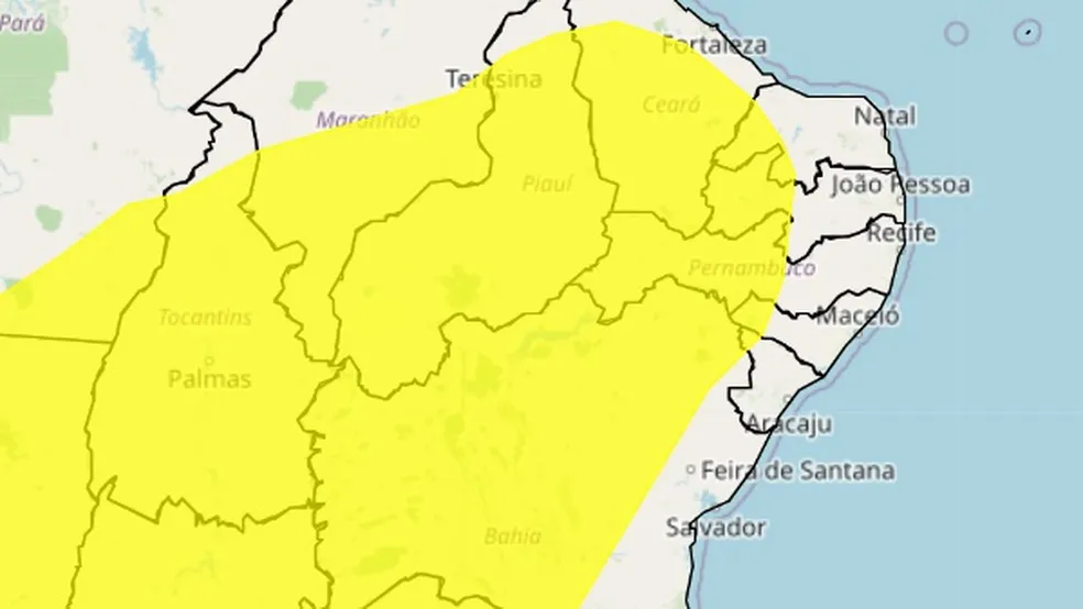 Inmet alerta para perigo potencial de baixa umidade em Patos e mais de 90 municípios da Paraíba