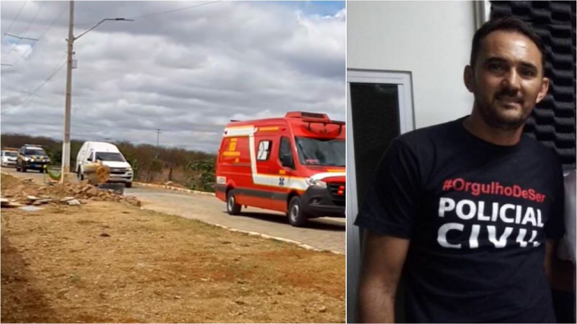 Comoção e homenagens marcam sepultamento do policial civil Jerre Adriano, em São José de Espinharas; veja vídeo