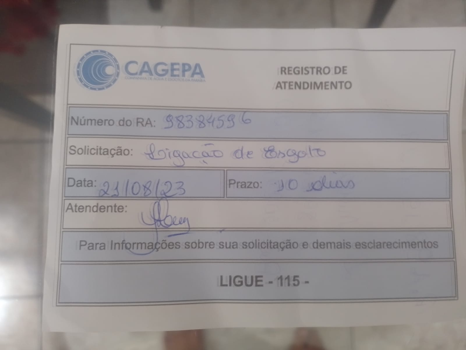 Morador da Rua Antônio Lopes de Lima, no Monte Castelo, reclama de serviço inacabado em rede de esgoto por parte da Cagepa; gerência emite nota