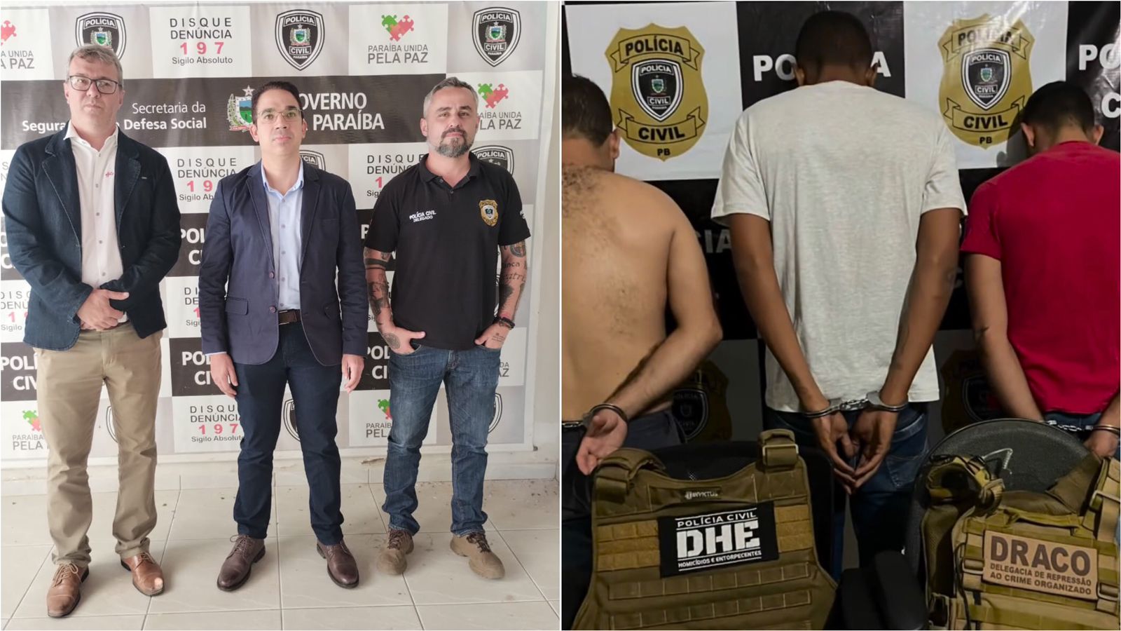 Em coletiva de imprensa, delegados falam sobre prisão de suspeitos da morte do policial Jerre Adriano. OUÇA