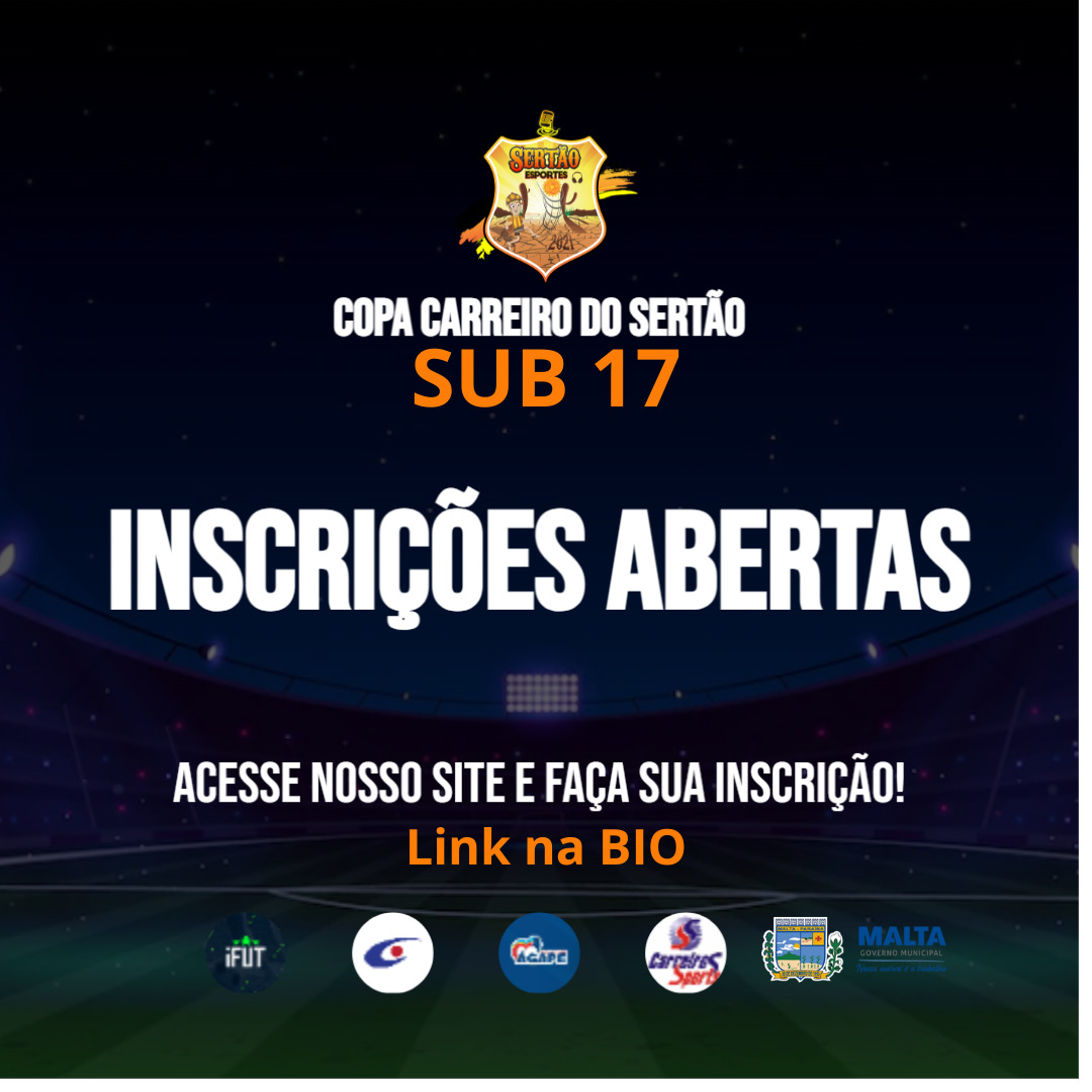 Copa Carreiro do Sertão Sub-17 está com inscrições abertas