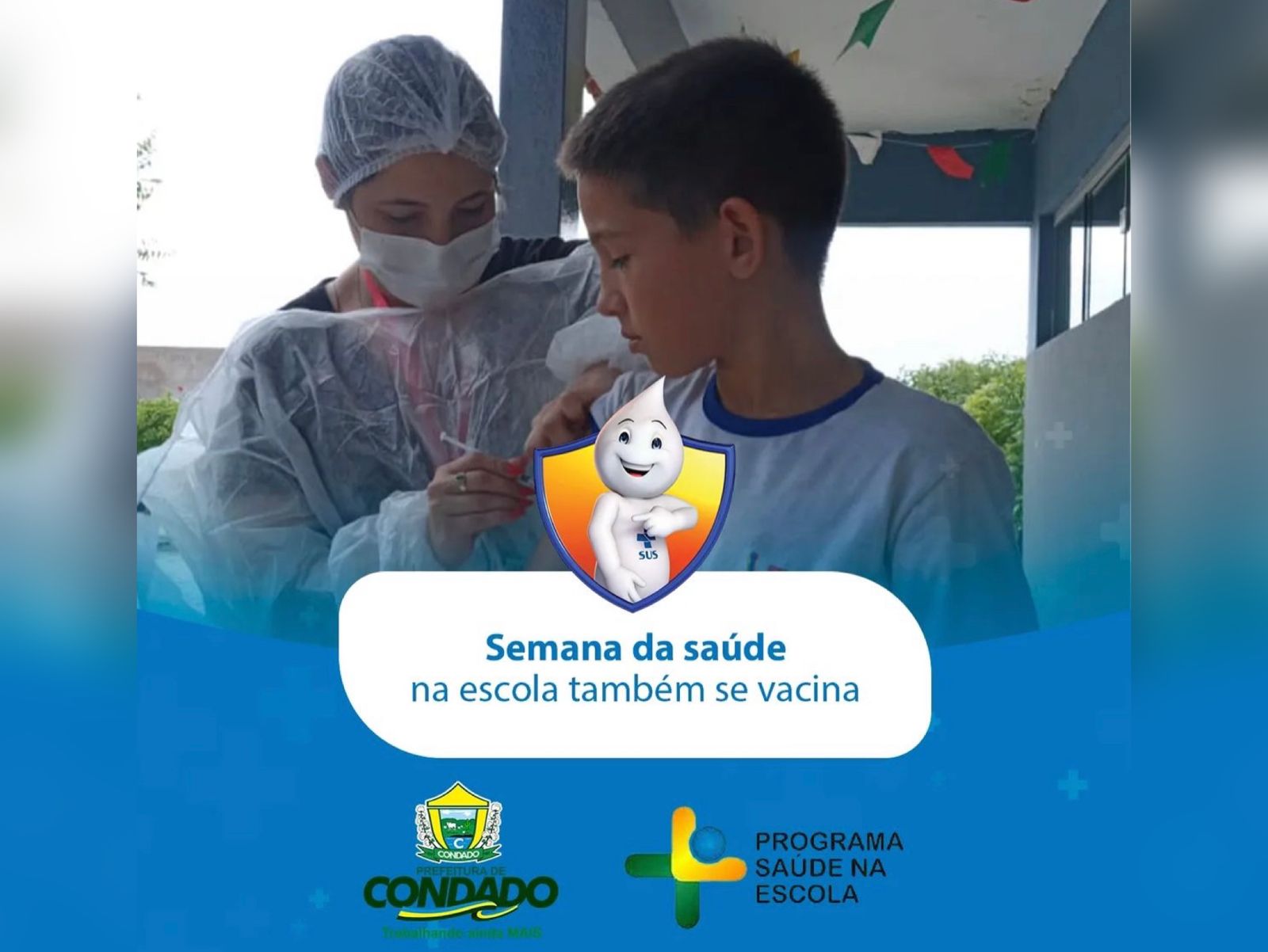 Semana Estadual de Saúde na Escola acontece em Condado, com mobilização, parcerias e prevenção para ampliar a vacinação
