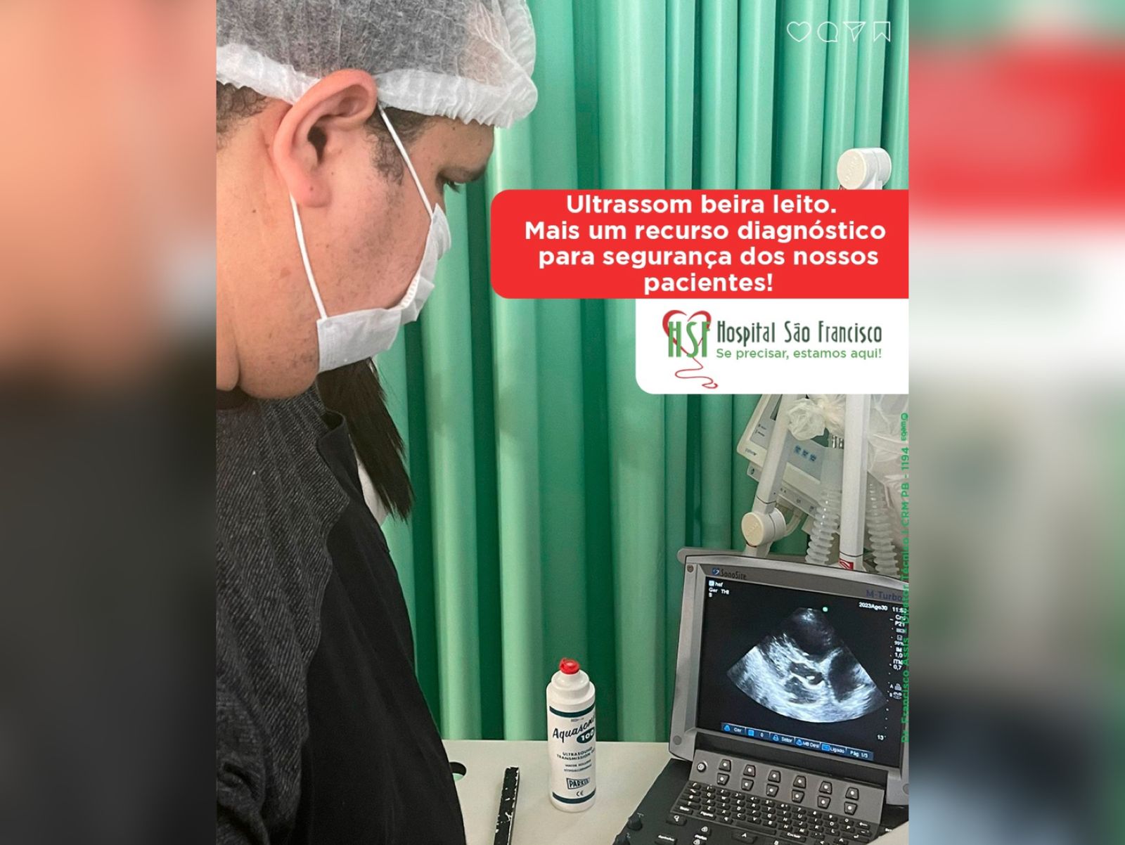 Ultrassom beira leito no Hospital São Francisco: Mais um recurso diagnóstico para a segurança dos seus pacientes. Saiba mais
