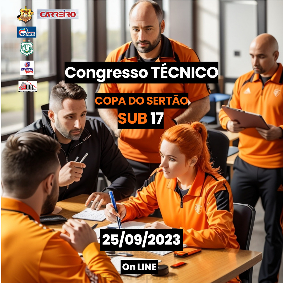 Congresso Técnico para a Copa Carreiro do Sertão Sub-17 será realizado no próximo dia 25, em Patos