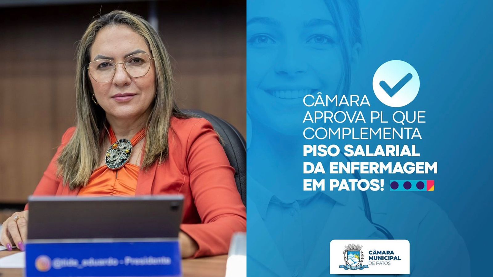 Presidente da Câmara Municipal de Patos comenta aprovação de Projeto de Lei para pagamento do Piso da Enfermagem na cidade