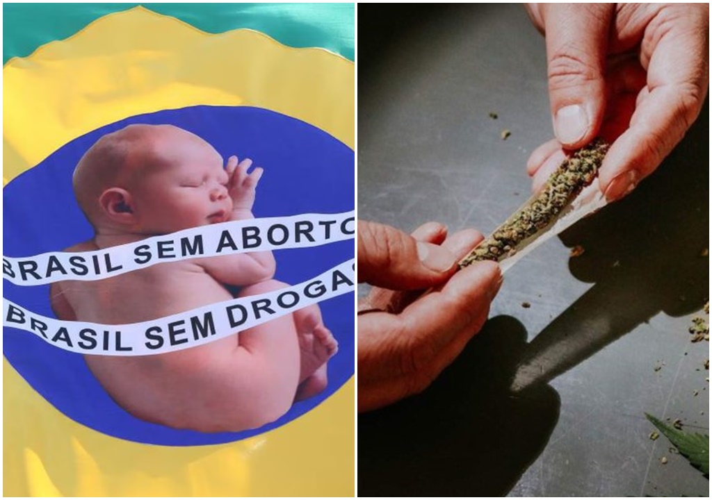 Oposição apresenta pedido de plebiscito sobre aborto no Brasil e protestam contra o julgamento da liberação do porte e da posse de maconha no país