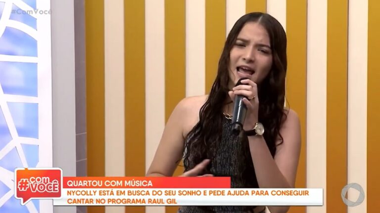 Jovem cantora santerezinhense que participará do programa Raul Gil, faz apresentação na TV Tambaú; veja vídeo
