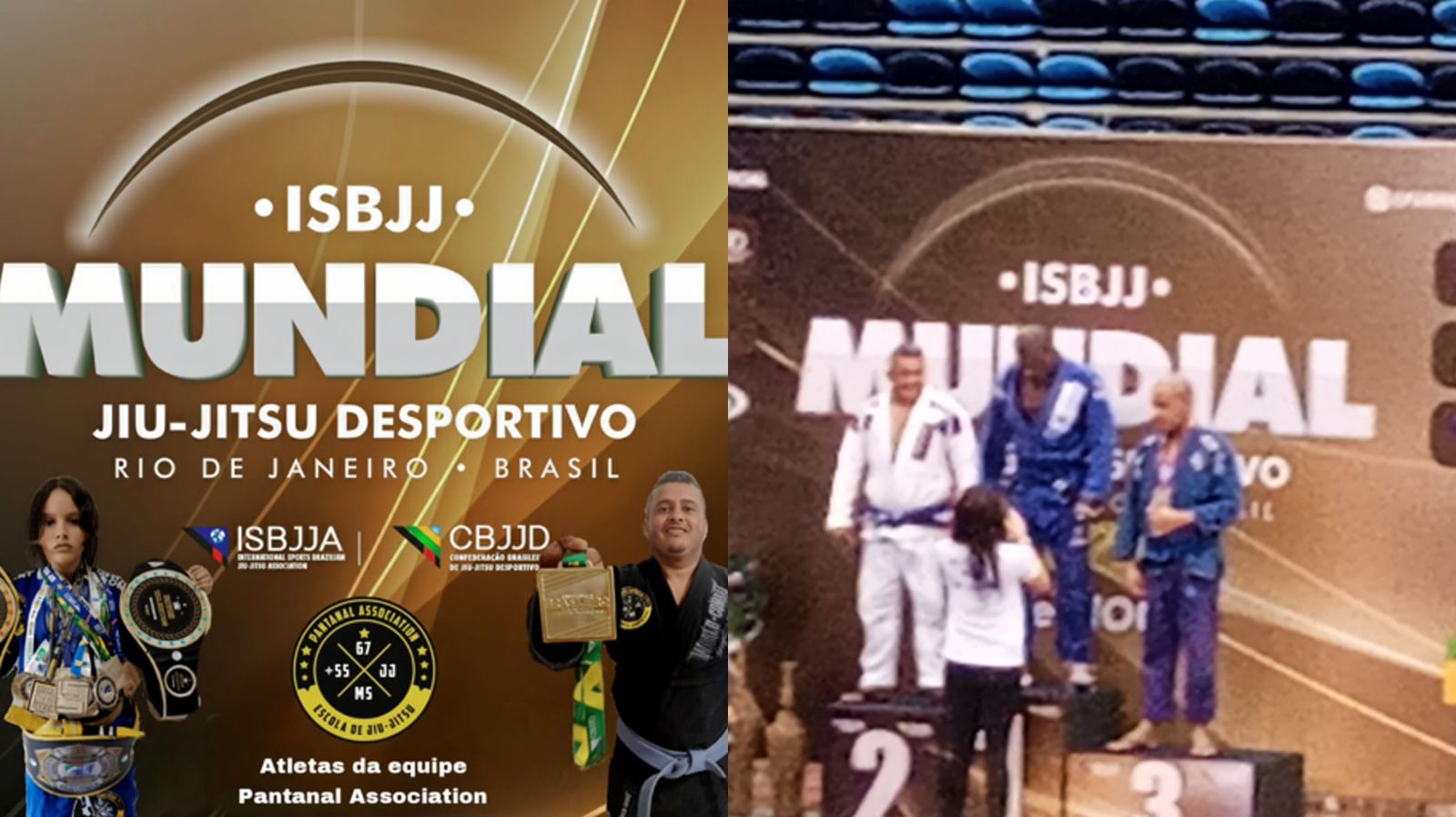 Pai e Filha de Patos brilham no ISBJJ, mundial de Jiu-Jitsu desportivo no Rio de Janeiro, neste final de semana